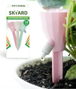 SKYARD® Waterdruppelaar Set Van 10 – Watergeefsysteem Geschikt Binnen (Kamerplanten) En Buiten – Bewateringssysteem Met Instelbare Druppelsnelheid - Irrigatiesysteem - Planten Watergever - Waterbol