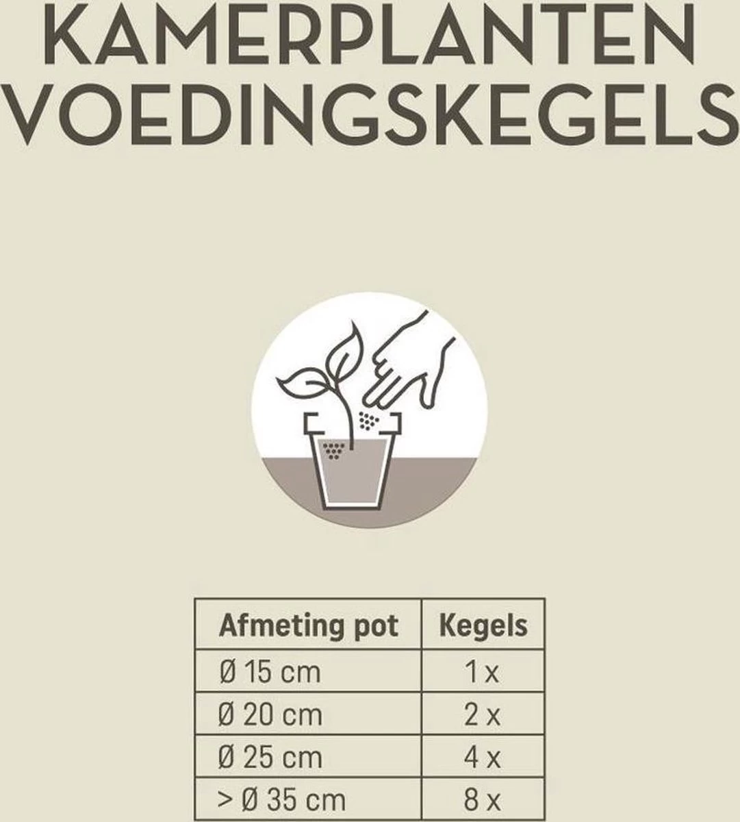 Pokon Kamerplanten Voedingskegels - 2x10st - Plantenvoeding - 6 Maanden Voeding - Afbeelding 2