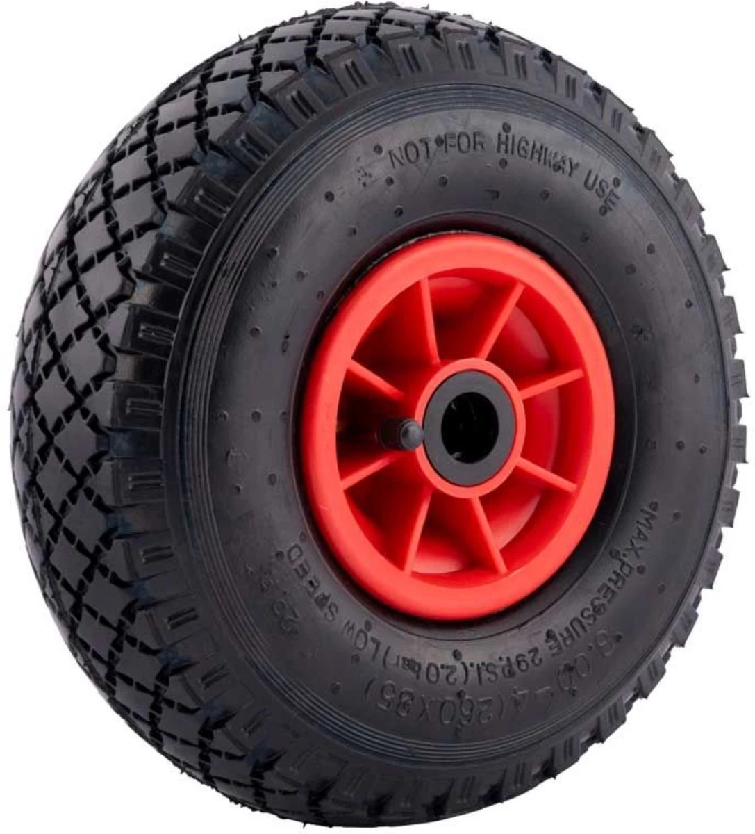 Benson Bolderkarwiel Steekwagenwiel Met Luchtband 3.00-4 | Asgatdiameter 20mm Rollager | Hoogte Wiel 26cm - Image 10