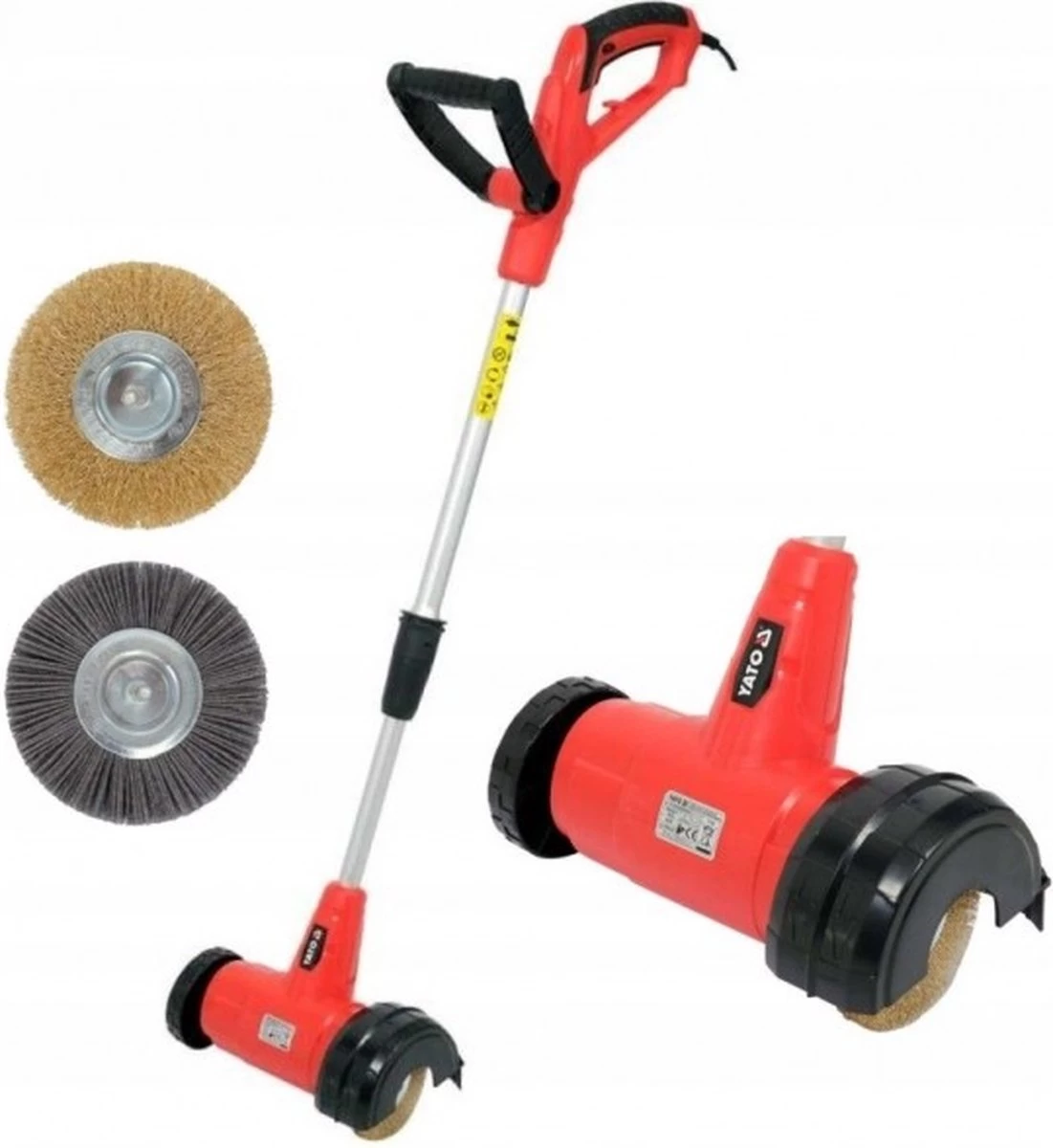 YATO Elektrische Onkruidborstel - Voegenreiniger - 400W - Ø11 Cm - Inclusief 2 Borstels