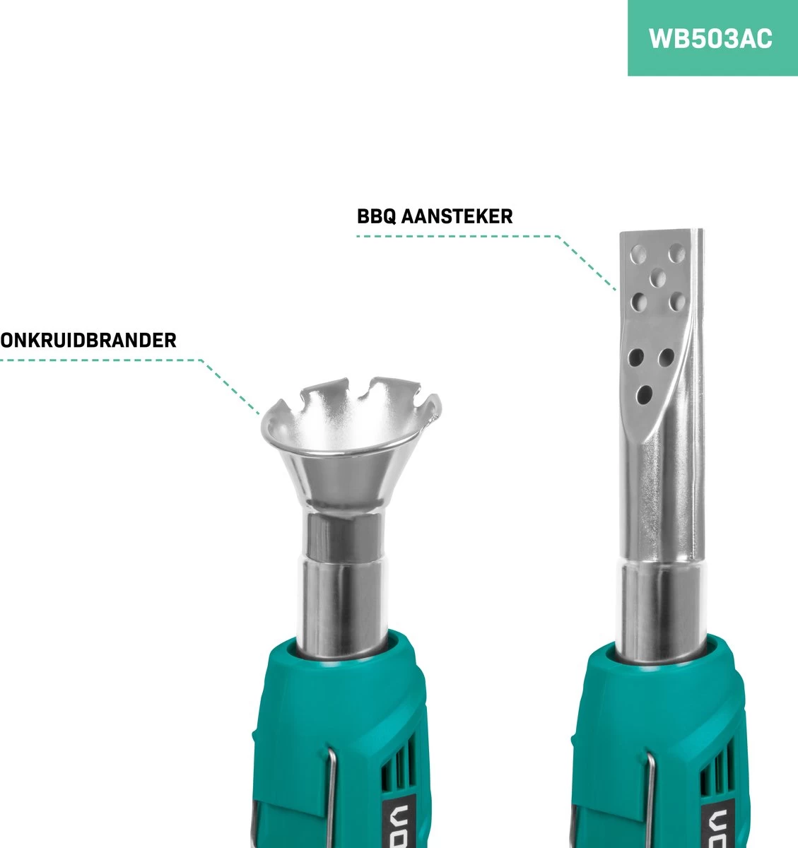 VONROC Elektrische Onkruidbrander - 2000W - Incl. Barbecue Mondstuk - Image 4