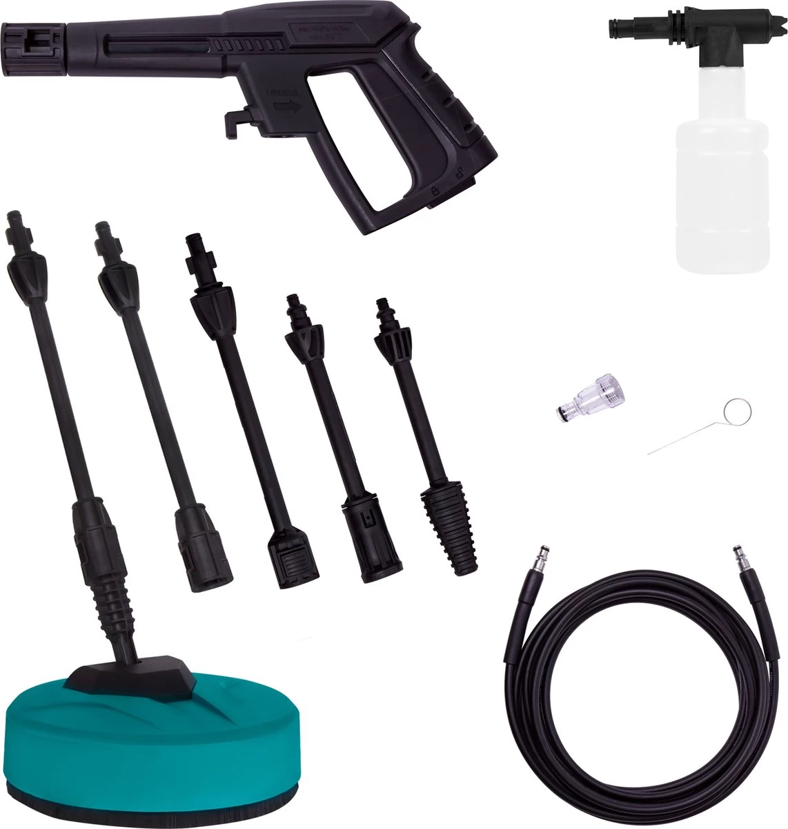 VONROC Hogedrukreiniger V14-2 - 1400W – 110 Bar – 390 L/h – Incl. 5m Slang, Reinigingsmiddelen Flesje, Terrasreiniger En Meer - Afbeelding 7