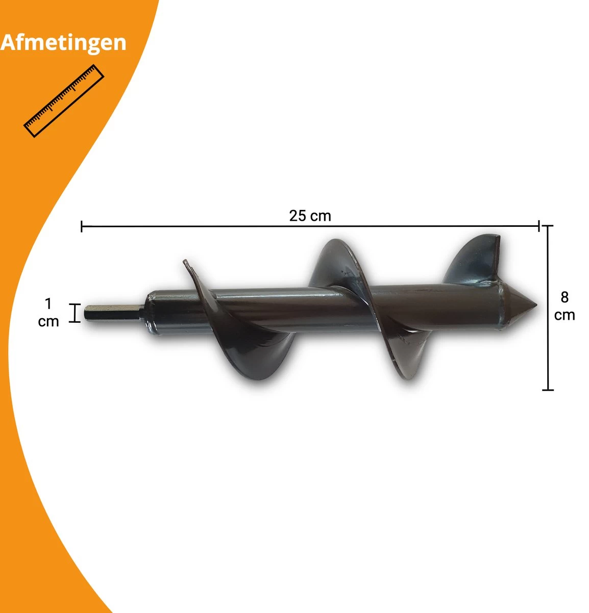 Grondboor Voor Boormachine - 8x25 Cm - Zwart - Image 7