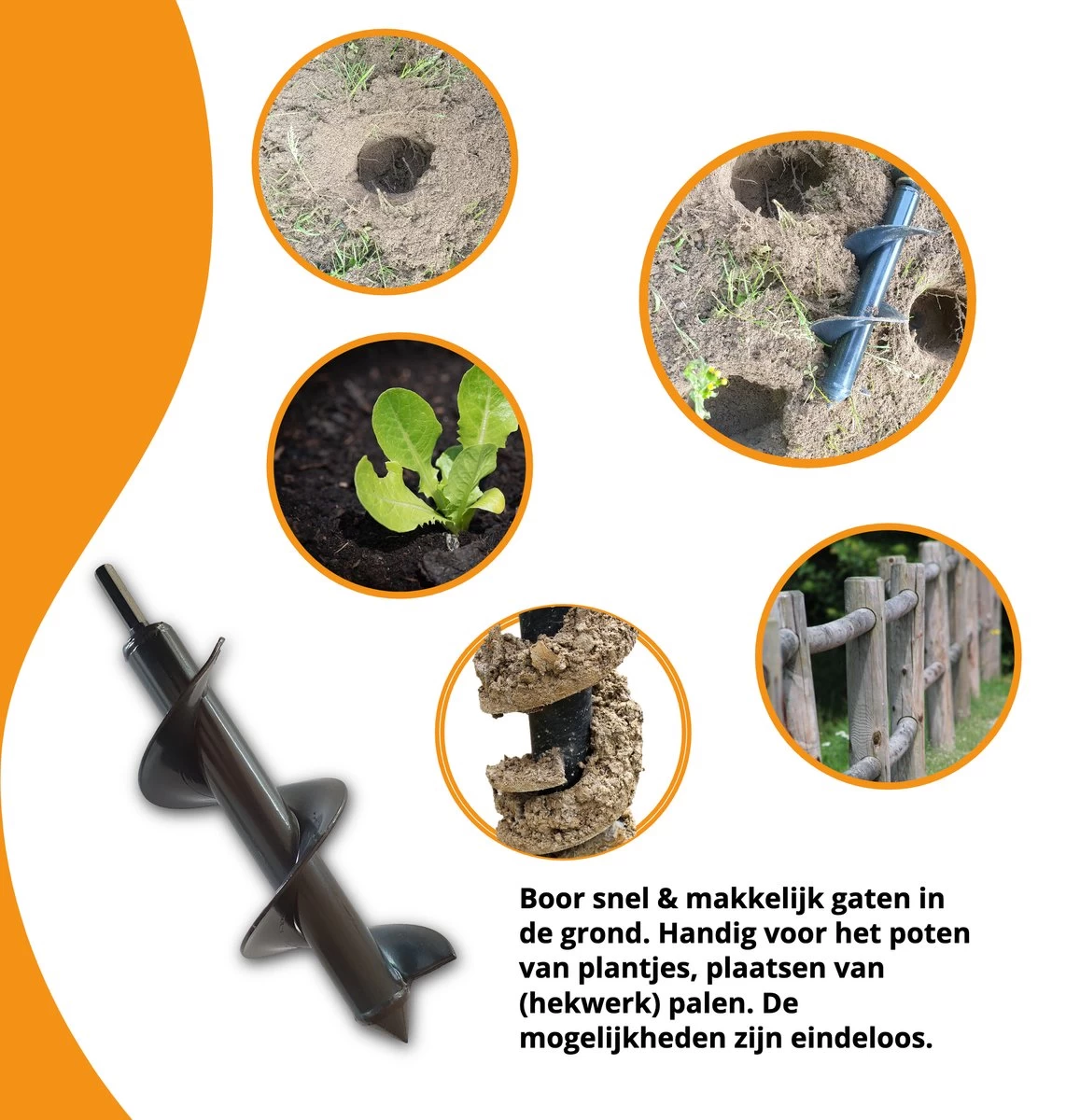 Grondboor Voor Boormachine - 8x25 Cm - Zwart - Image 6