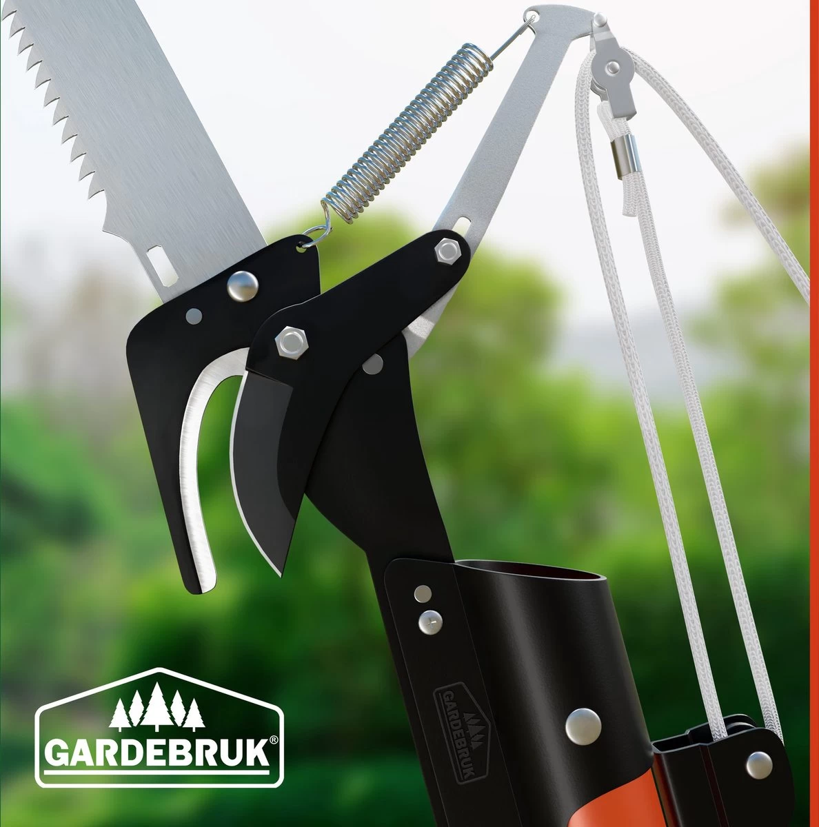 Gardebruk Takkenzaag Telescopisch - 2in1 Zaag & Snoeischaar - Oranje - Image 7