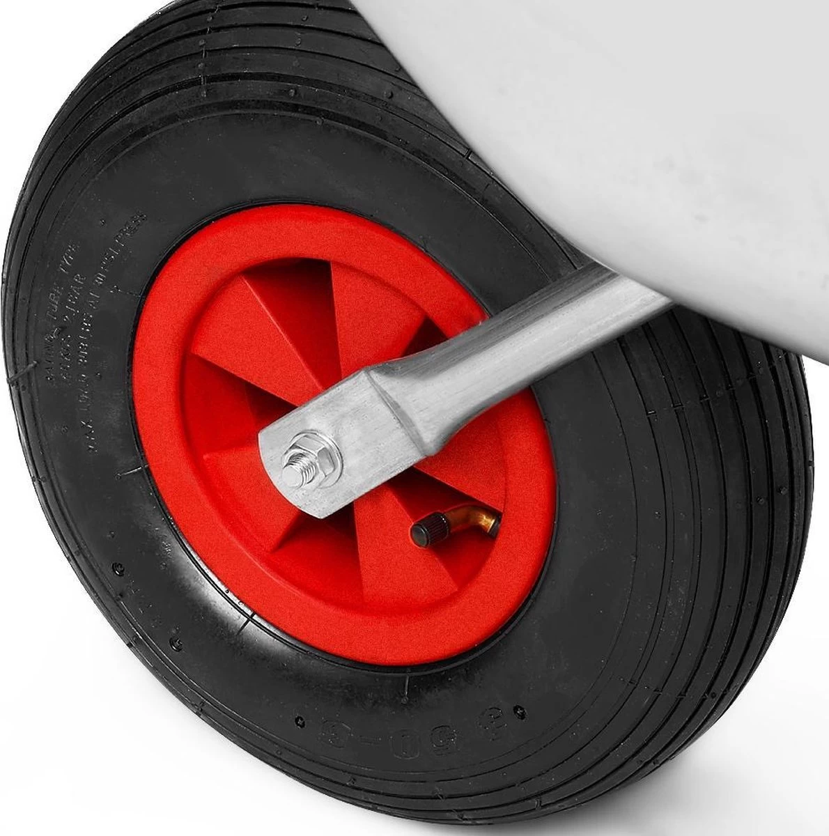 Gardebruk Kruiwagen 80 Liter – Belastbaarheid 100 Kg - Zilver - Image 4