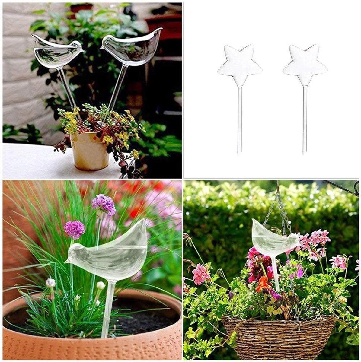 Luxe Planten Waterdruppelaar - Waterbol Vogel - Watergever - Watergeefsysteem Voor Planten & Bloemen - 200ML - Set Van 2 - Image 2