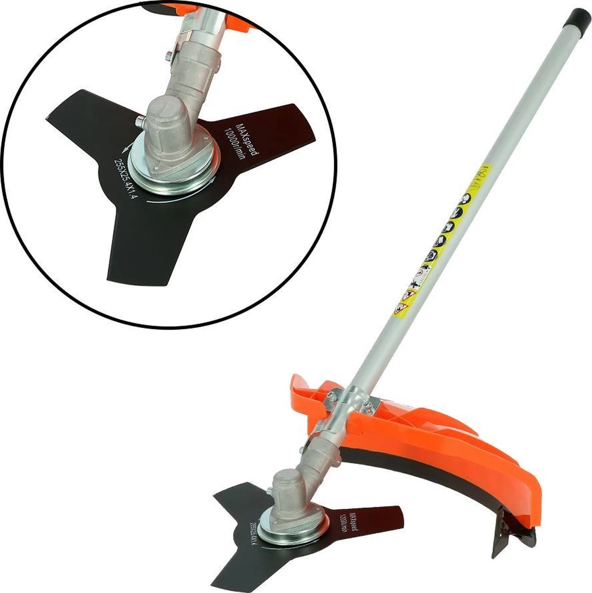 Kibani 6-in-1 Multitool - 52 Cc / 1.9 PK 2-takt Benzine Motor - Heggenschaar, Kettingzaag, Grastrimmer, Maaidraad 100M, Onkruidborstel, Zaagblad, Maaidraad 100 M & Bosmaaier - Image 9