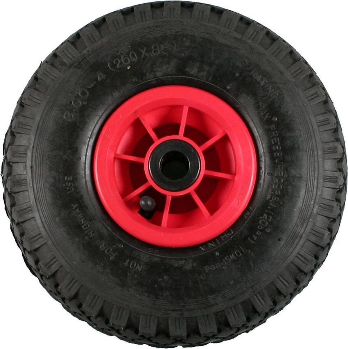 Benson Bolderkarwiel Steekwagenwiel Met Luchtband 3.00-4 | Asgatdiameter 20mm Rollager | Hoogte Wiel 26cm - Image 2