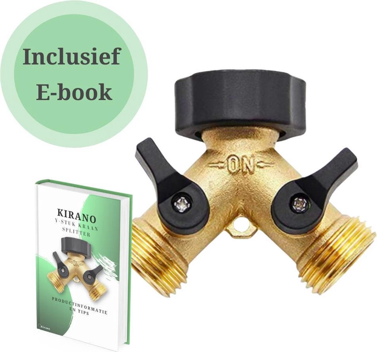 Y Stuk Kraan - Kraan Splitter - Waterverdeler - Buitenkraan - Waterverdeler 2 Weg – Messing - Afzonderlijk Af Te Sluiten - Image 12