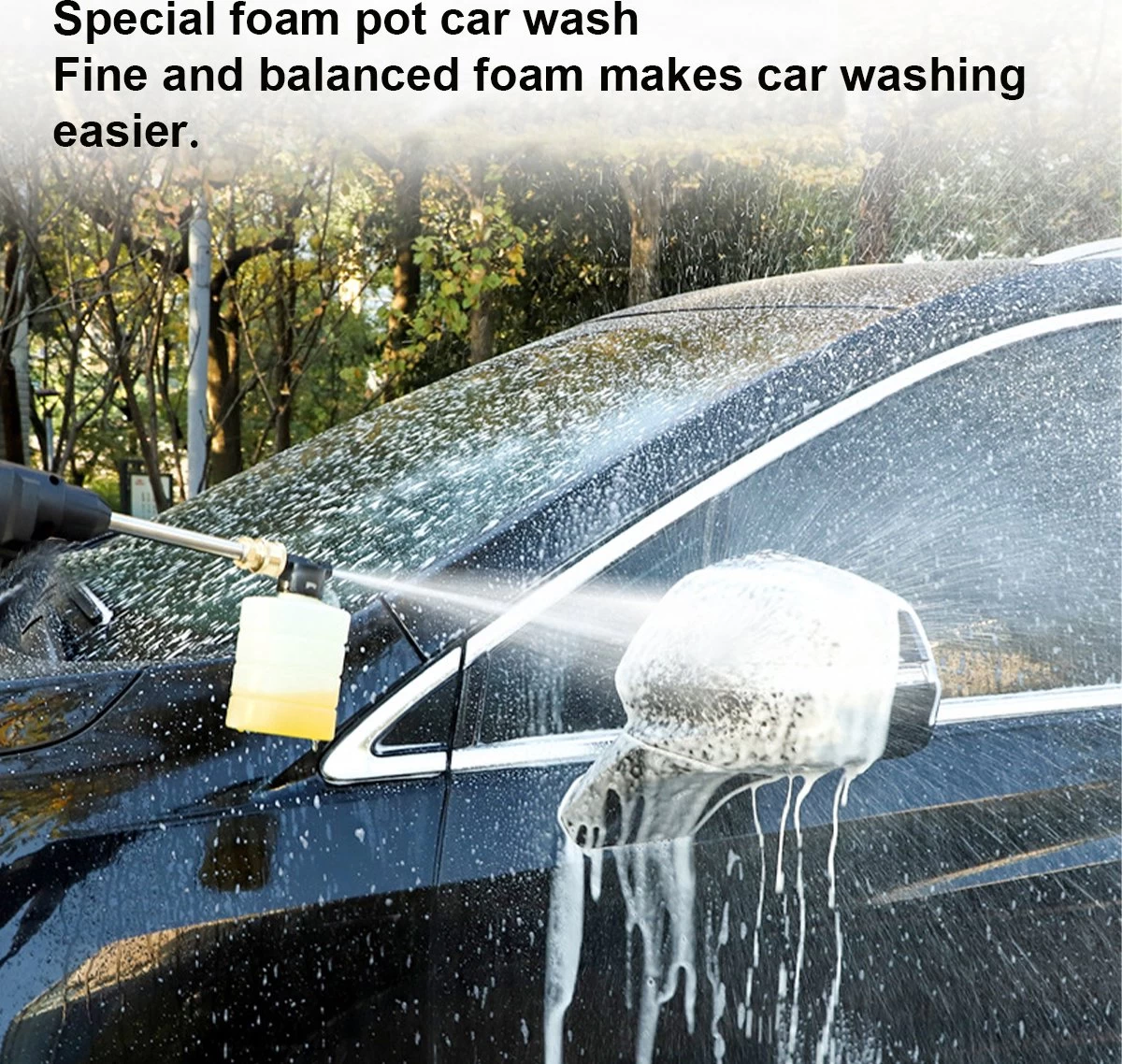 Merkloos Drillpro Elektrische Accu - Hogedrukreiniger - 30Bar - Multifunctioneel Mondstuk - Draagbaar Oplaadbaar Snoerloos - Zwart - Image 2