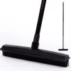CLEANLY® Rubberen Bezem Met Vloerwisser - Kappersbezem - Zachte Bezem Binnen & Buiten - Vloertrekker Met Steel - 68-150 Cm