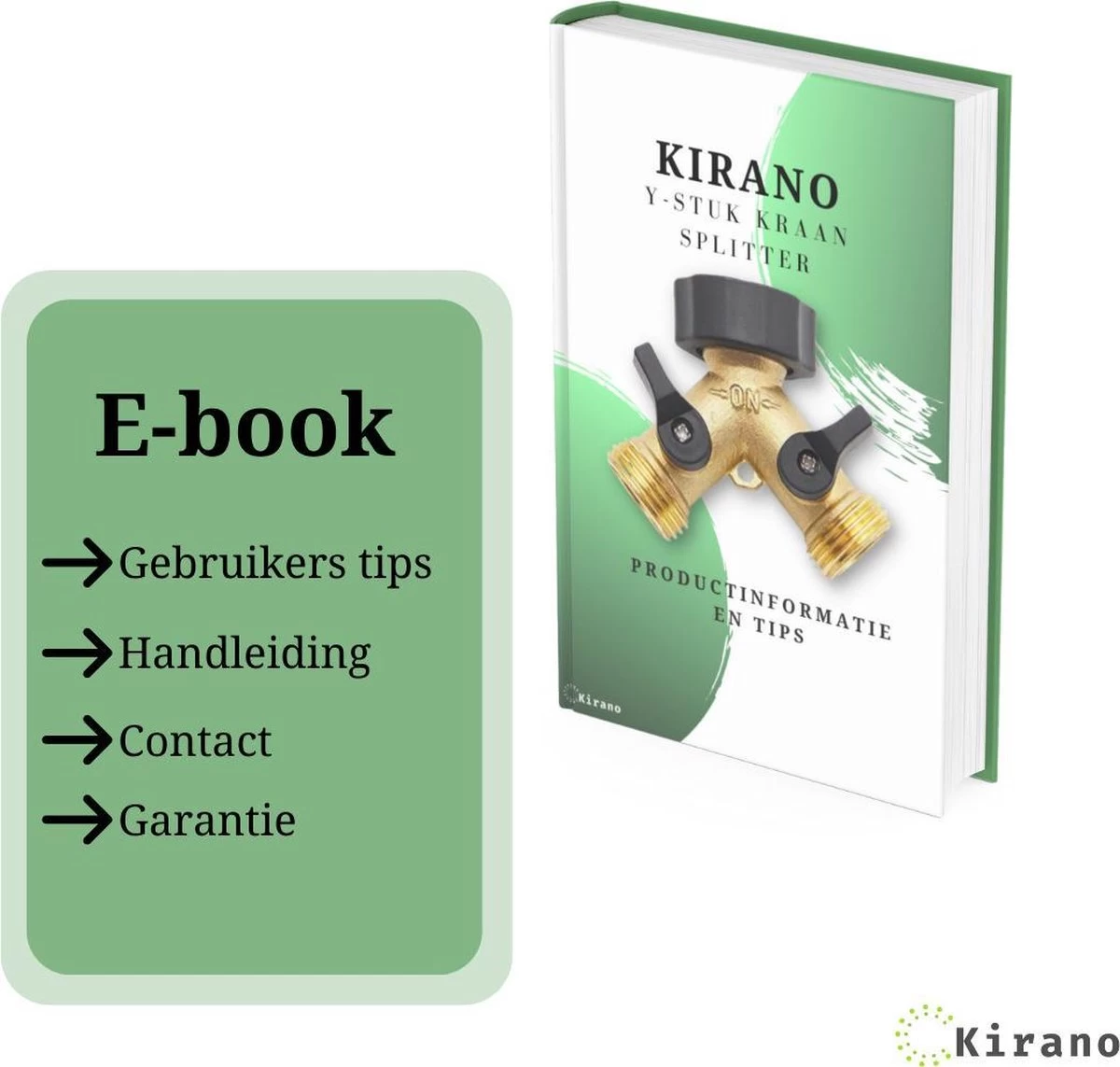 Y Stuk Kraan - Kraan Splitter - Waterverdeler - Buitenkraan - Waterverdeler 2 Weg – Messing - Afzonderlijk Af Te Sluiten - Image 3