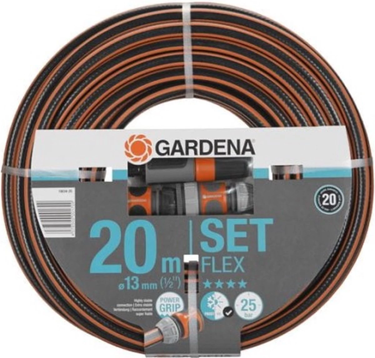GARDENA - Comfort FLEX - 6-delige Tuinslangset Tuinslang - 20 Meter - 13 Mm