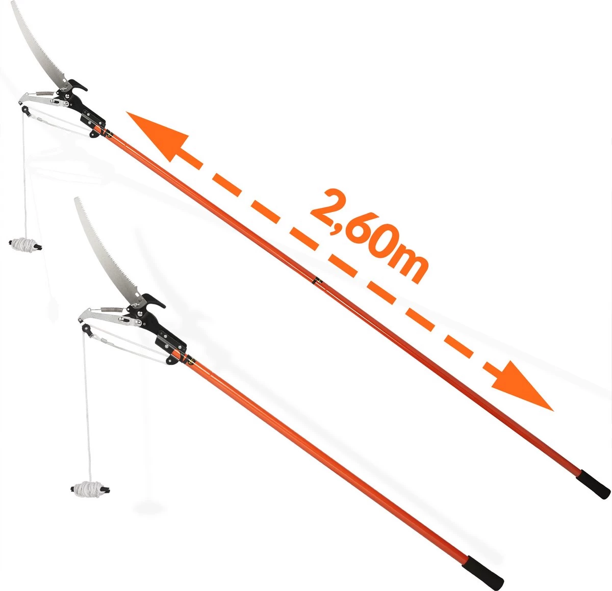 Gardebruk Takkenzaag Telescopisch - 2in1 Zaag & Snoeischaar - Oranje - Image 4