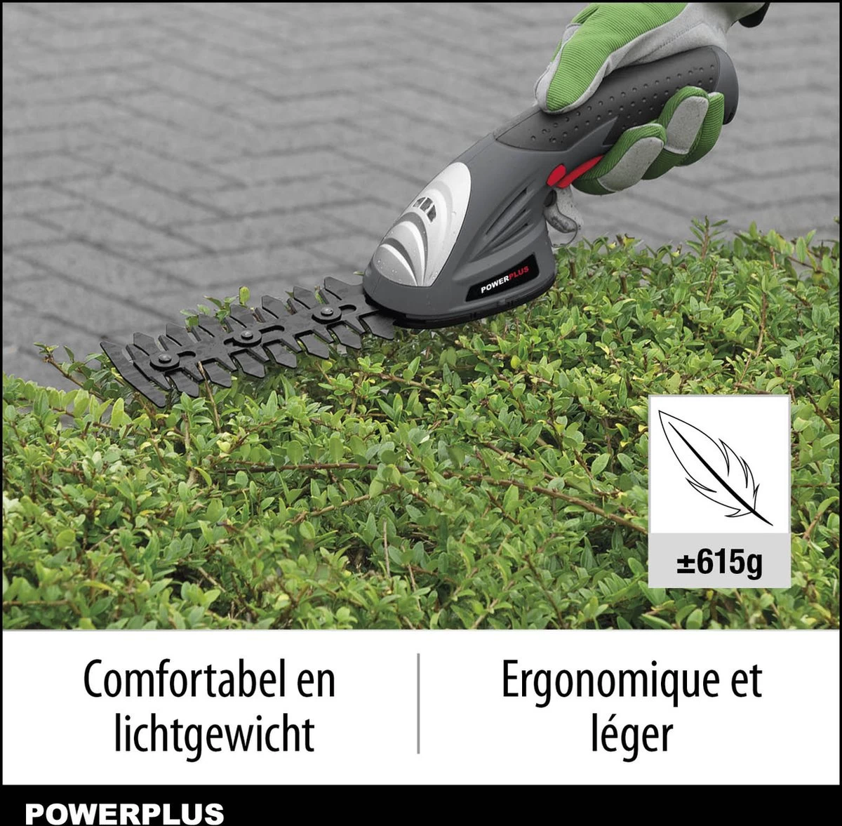 Powerplus POWEG4500 Gras-/Heggenschaar Accu - 7.2V - Snoeien En Knippen - Zwaardlengte 83/120mm - Mesafstand 8mm - Incl. 1,5Ah Accu En Lader - Haagschaar Voor Tuinonderhoud - Image 2