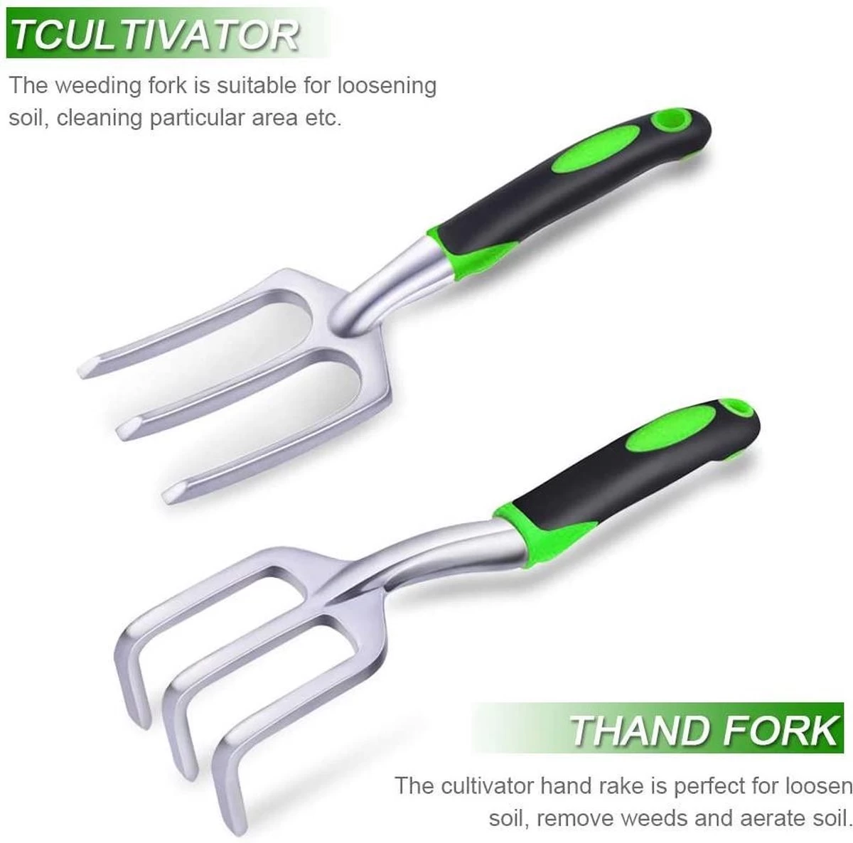 Tuinierset 51 Delig Met Gereedschapsmand - Inclusief Tuinschaar, Handschep, Handhark, Plantenspuit, Haakvormige Voegenkrabber, Bloemenschepje, Bloemenschaar, Grasschaar En Heggenschaar - Afbeelding 6