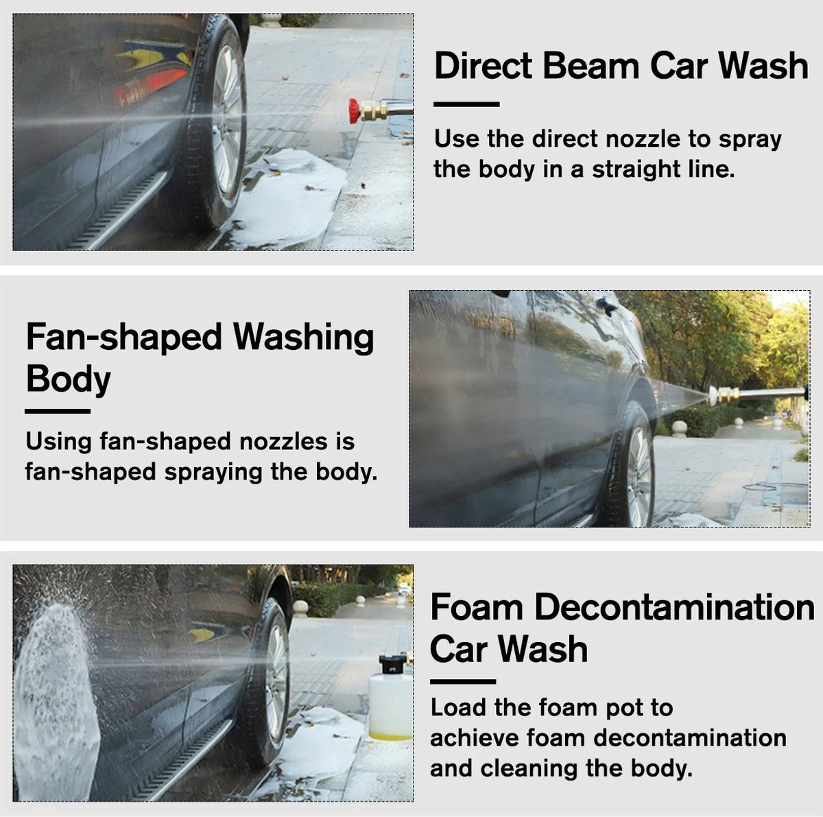 Merkloos Drillpro Elektrische Accu - Hogedrukreiniger - 30Bar - Multifunctioneel Mondstuk - Draagbaar Oplaadbaar Snoerloos - Zwart - Image 8