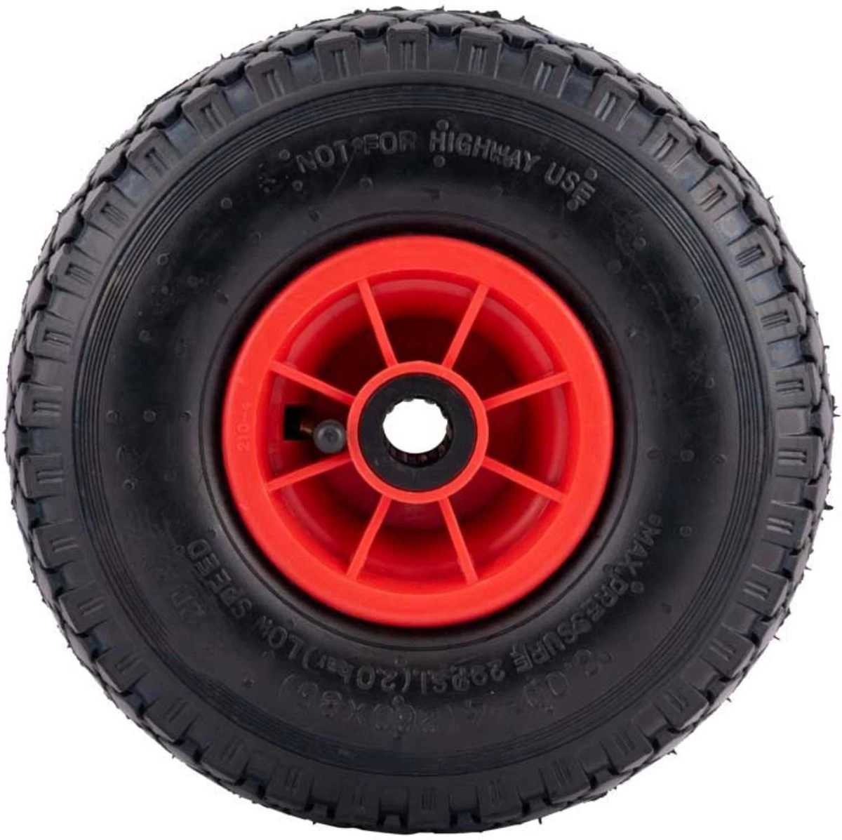 Benson Bolderkarwiel Steekwagenwiel Met Luchtband 3.00-4 | Asgatdiameter 20mm Rollager | Hoogte Wiel 26cm - Image 12