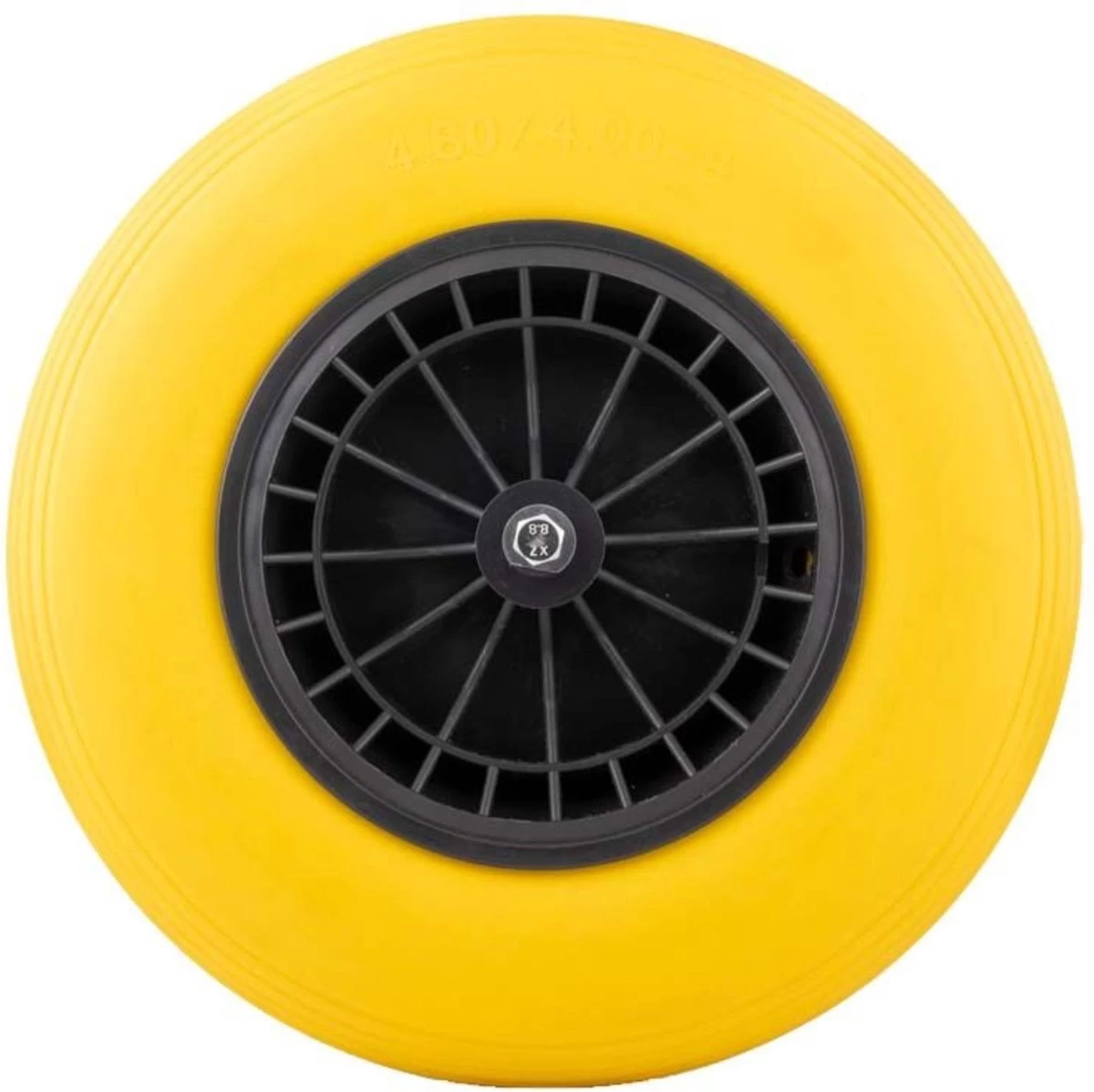 Merkloos Anti Lek Kruiwagenwiel 4.80/4.00-8 | Met As | Geel - Afbeelding 3