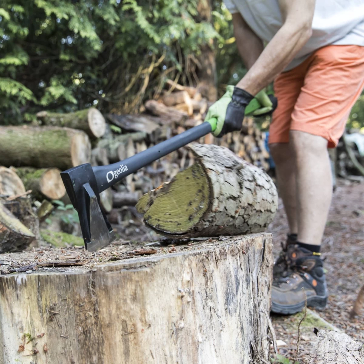GEOLIA - Bijl - Bijl - Staal - Glasvezelsteel - 3kg Met Een Stalen Kop Van 2,5 Kg - Bijlen - Grote Bijl - Kloofhamer - Kloofbijl - Kloofbijl - Image 5