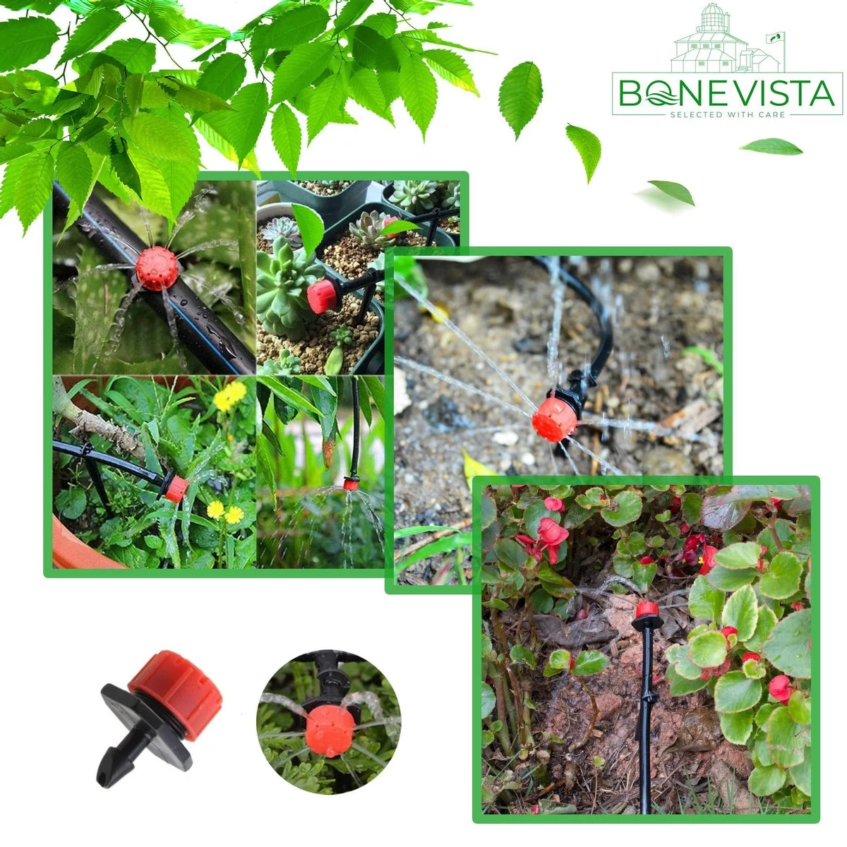 Bone Vista® 155 Stuks Water Druppelslang Irrigatiesysteem Tuin – Bewateringssysteem & Druppelsysteem - Image 4