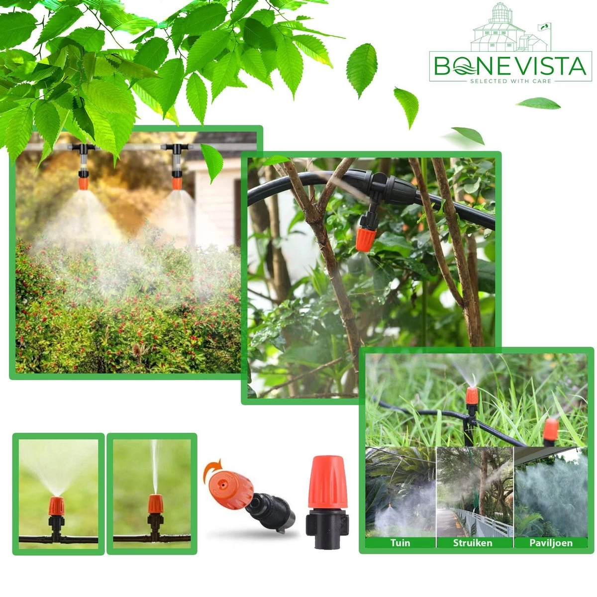 Bone Vista® 155 Stuks Water Druppelslang Irrigatiesysteem Tuin – Bewateringssysteem & Druppelsysteem - Image 6