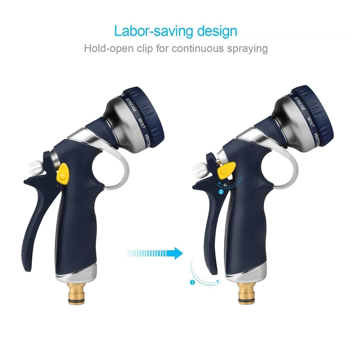 Voxon Sproeikop | Broespistool | Spuitpistool Voor Tuinslang | Metalen Constrcutie Met Soft-grip Handvat - Image 3