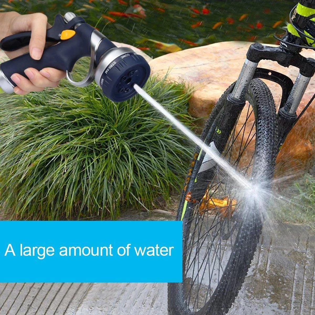 Voxon Sproeikop | Broespistool | Spuitpistool Voor Tuinslang | Metalen Constrcutie Met Soft-grip Handvat - Image 6