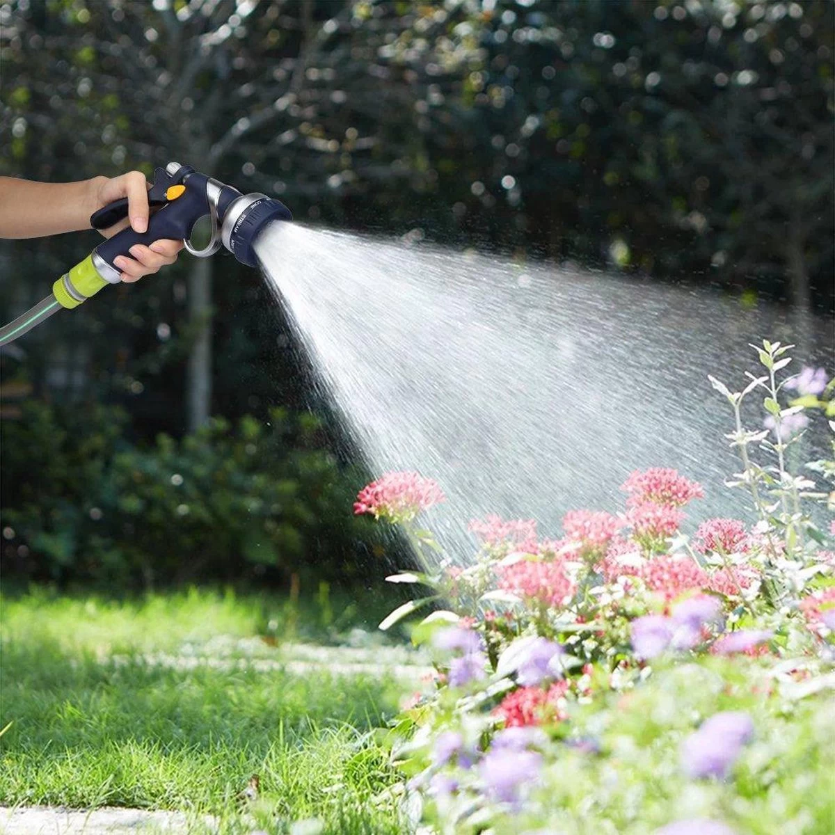 Voxon Sproeikop | Broespistool | Spuitpistool Voor Tuinslang | Metalen Constrcutie Met Soft-grip Handvat - Image 7