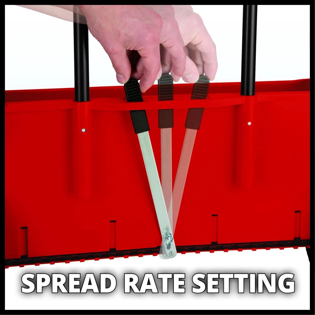 Einhell Strooiwagen GC-SR 12 (12 L - 45 Cm Strooibreedte - Dubbele Duwstang - Kliksluiting Aan Beide Zijden - Verstelhendel - Corrosiebestendige Rol - Behuizing Van Breukvast Kunststof) - Image 4