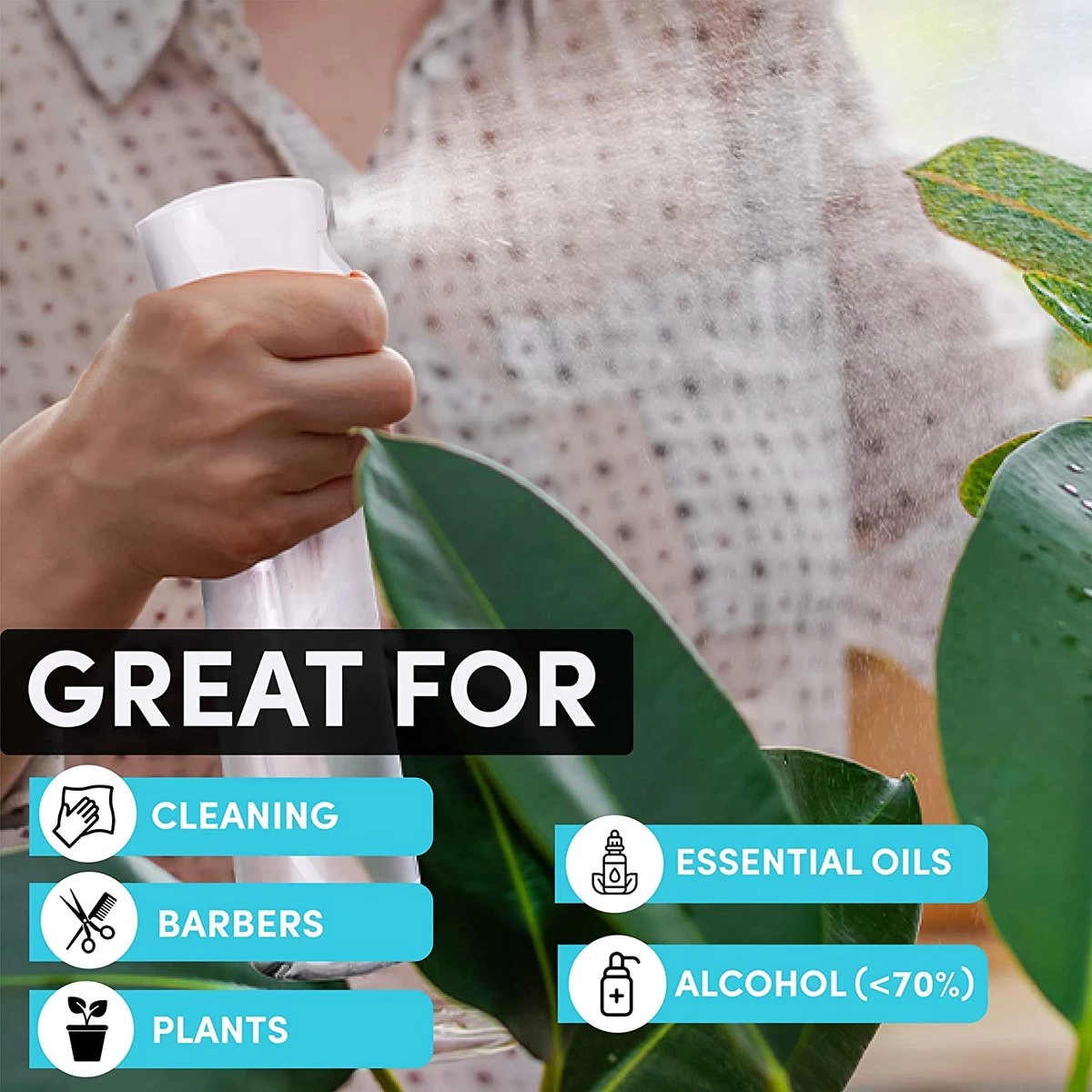 Allsa Mist Verstuiver - Mist Sprayer - Planten Spuit - Continuous Spray - Zwart - Image 3