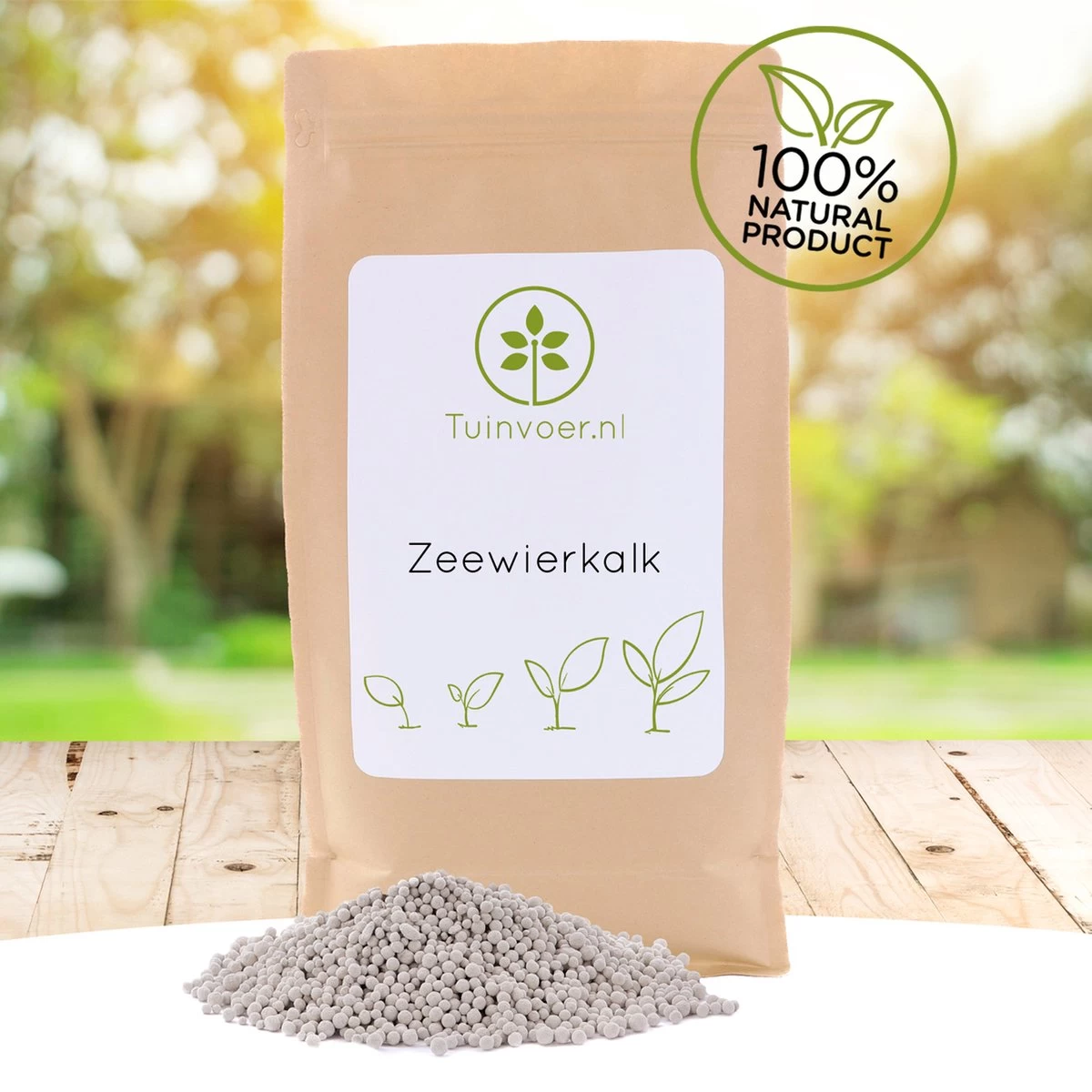 Zeewierkalk - Kalk Verbeterd De Bodemstructuur En Zorgt Voor Betere Opnamen Van Voedingsstoffen - 5kg - 100m² - 100% Organische Meststof Voor De Hele Tuin - Gazonmest - Gazon Kalk - Tuinmest - Tuinkalk Korrels - Hersluitbare Verpakking