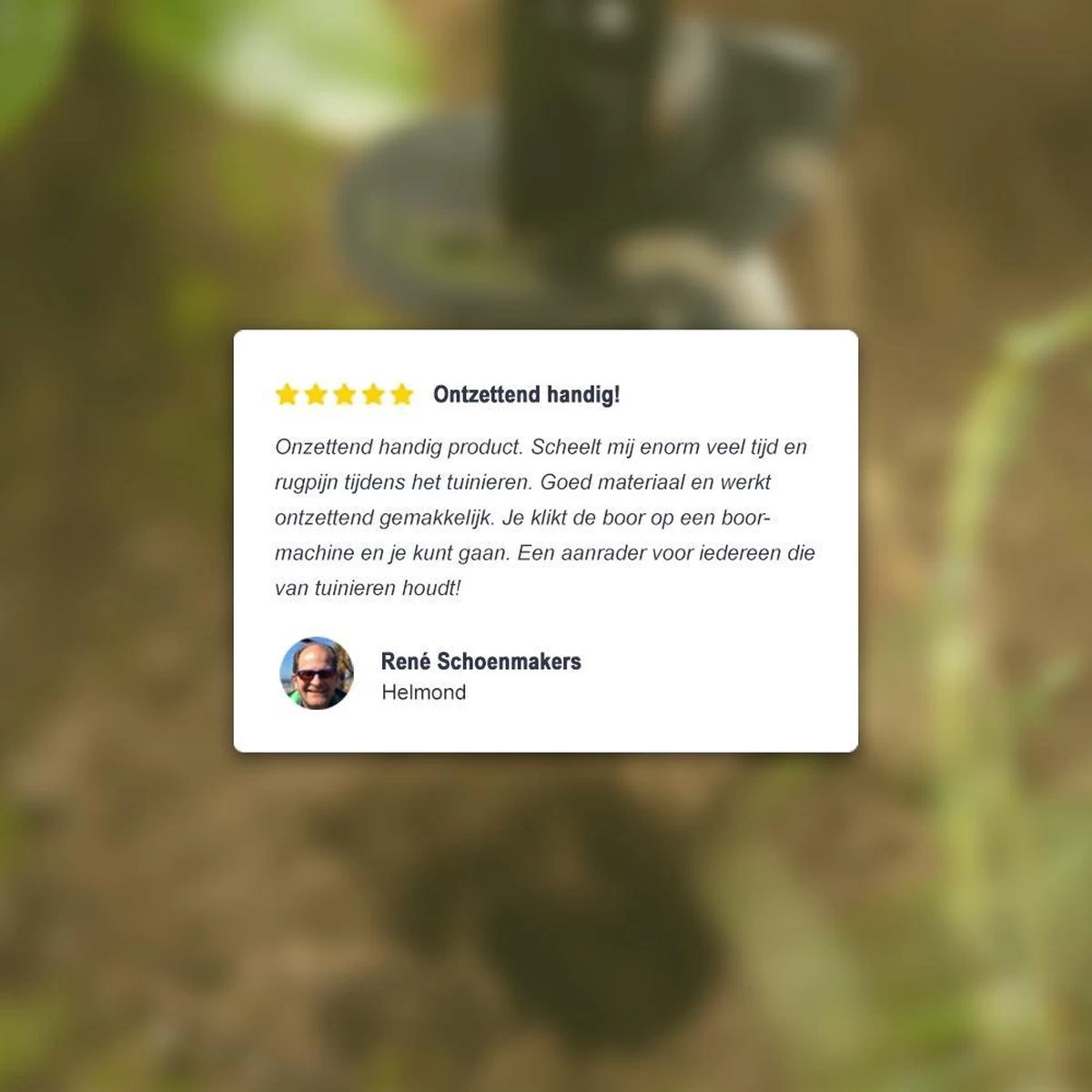 Merkloos Grondboor Voor Planten - 25 CM - Palenboor - Moestuin - Bollenplanter - Zwart - Image 7