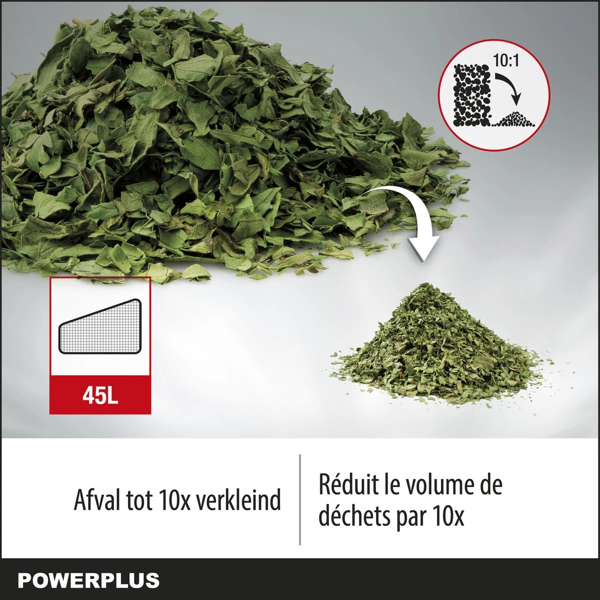 Powerplus POWEG9013 Elektrische Bladblazer - Bladzuiger En -versnipperaar - 3300W - Blazen - Zuigen - Versnipperen - Incl. 40L Opvangzak - Image 6