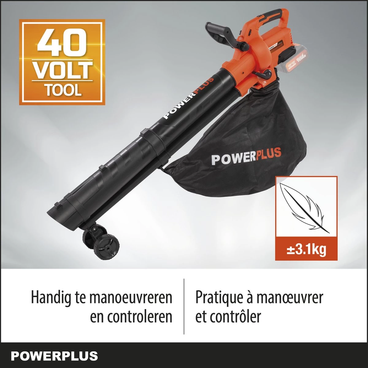 Powerplus Dual Power POWDPG75270 Bladblazer - Bladzuiger En -versnipperaar - Brushless - Blazen - Zuigen - Versnipperen - Excl. Accu En Lader - Incl. Opvangzak 45L - Image 8