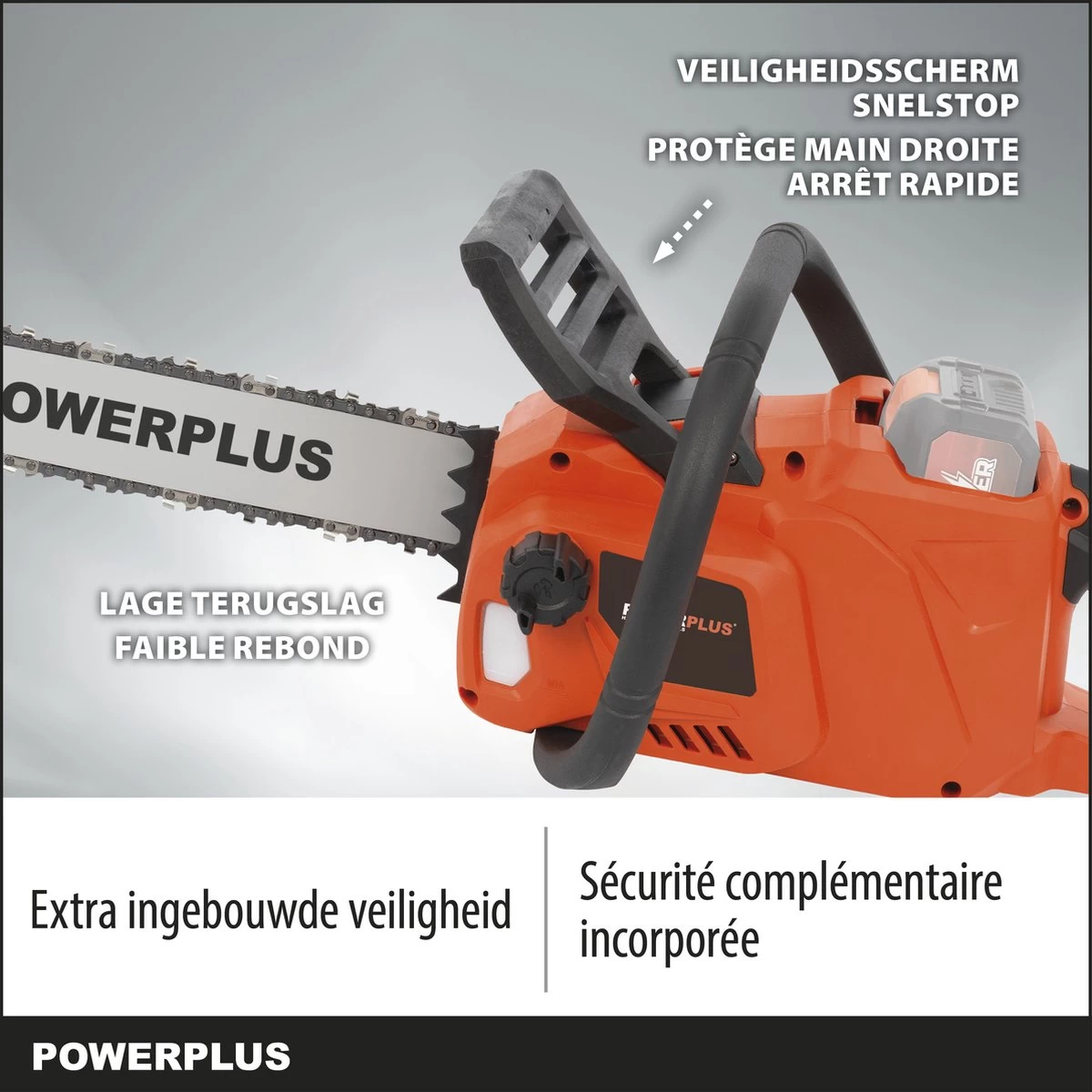 Powerplus Dual Power POWDPGSET33 Accu Kettingzaag - 40V - 30 Cm Zwaardlengte -2x20V Accu -1 X Lader - Image 3