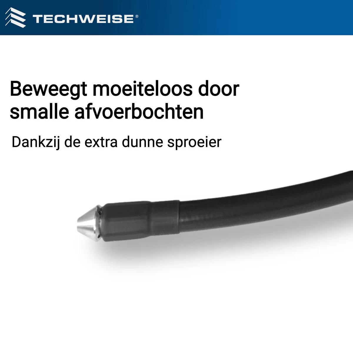 Techweise - Rioolslang Voor Kärcher K2 T/m K7 - 15M - Met Voorwaartse Hogedruksproeiers - Image 6