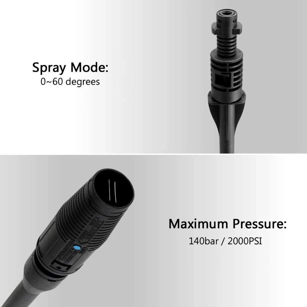 Merkloos 140 Bar Hogedrukspuitlans - Hogedrukreiniger Kärcher-opzetstuk - Verstelbare Sproeikop Voor Karcher Hogedrukreiniger - Accessoire Voor Karcher K1 K2 K3 K4 K5 K6 K7 - Image 3