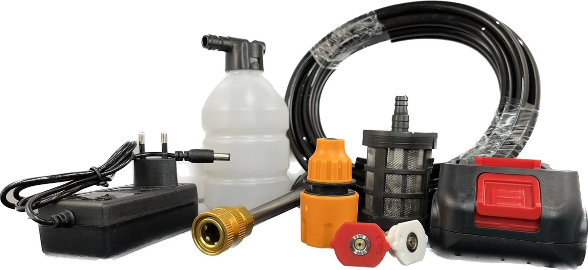 Hogedrukreinger Op Accu - Inclusief Opbergkoffer - Foam Gun - Foam Sprayer - Schuimpistool - Schuimsproeier - Hogedruk Pistool - Inclusief Accesoires - Image 4