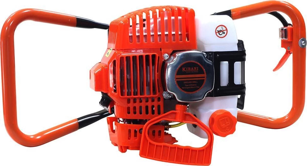 Kibani Grondboor 52cc Benzine + Grondboren Set 60 Mm + 80 Mm + 100 Mm + 150 Mm + 2 Verlengstukken - Palenboor - Grondboor Machine - Image 4