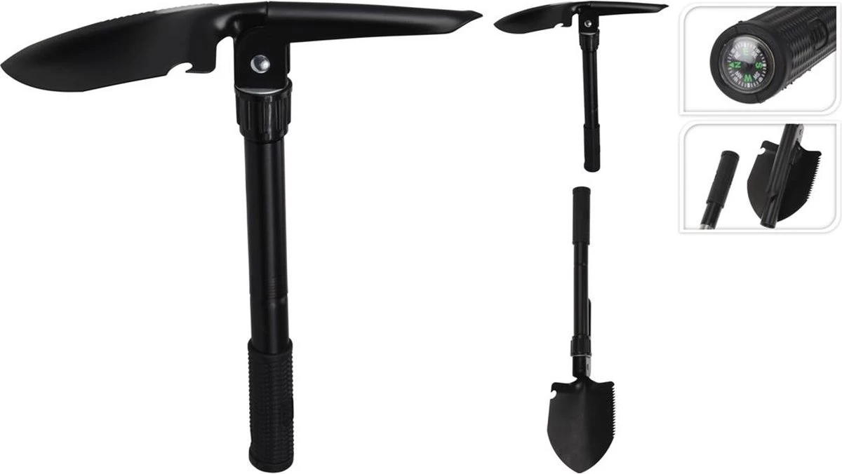 Kleine Klapschep/vouwschep Met Houweel En Hoes 41 X 13 Cm - Outdoor/survival Accessoires - Image 3