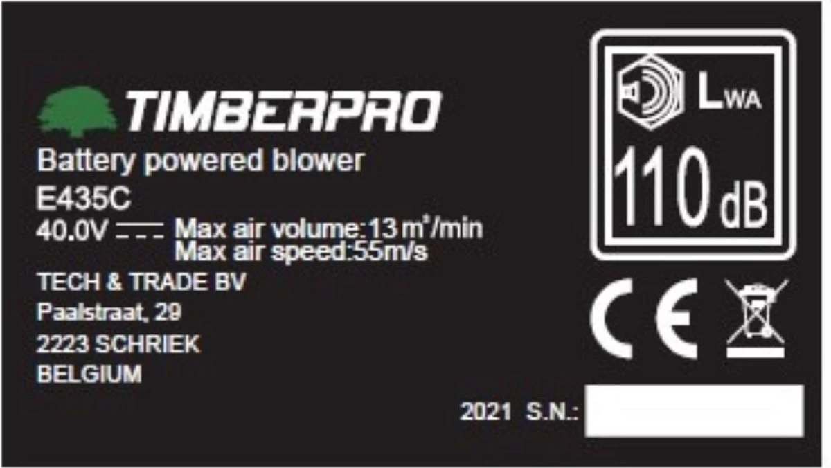 TIMBERPRO - Bladblazer Elektrisch 40V, ZEER Krachtig (incl. 4A Batterij En Incl. Lader) - Image 5