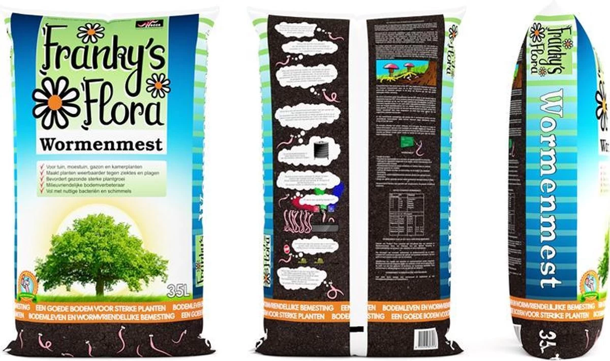 Frankys Flora - Wormenmest - 35 Liter - Humus - Compost - Bodemverbetering - Image 2
