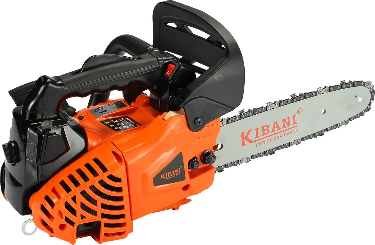 Kibani Kettingzaag Benzine - 25.4 Cc / 1 Pk 2-takt Motor - Zwaardlengte 25 Cm / 10 Inch – Easy-Startsysteem - Snoeizaag - Image 6