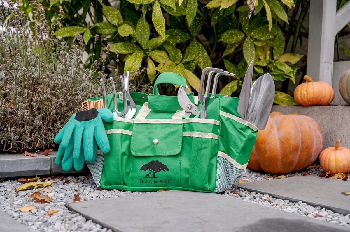 Djambo Tuingereedschap Set 8-delig Tuinsetje Met 15 Unieke Bamboe Plantetiketten In 1 Draagtas - Compleet Tuingereedschap Voor De Tuinliefhebbers - Image 17