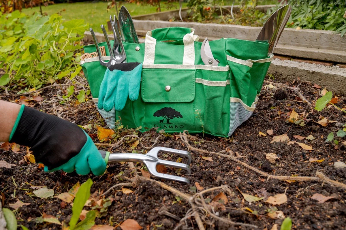Djambo Tuingereedschap Set 8-delig Tuinsetje Met 15 Unieke Bamboe Plantetiketten In 1 Draagtas - Compleet Tuingereedschap Voor De Tuinliefhebbers - Image 20