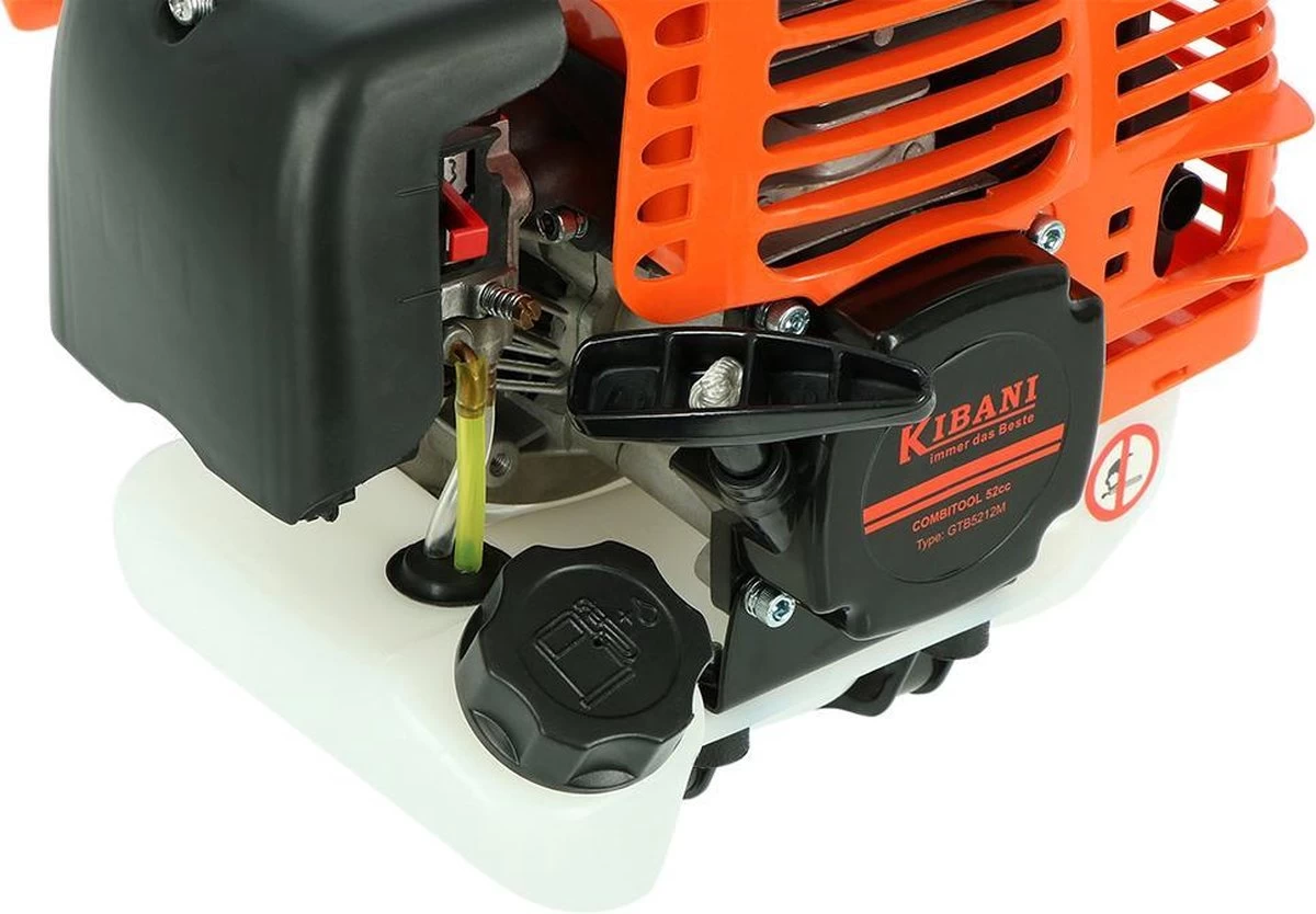Kibani 6-in-1 Multitool - 52 Cc / 1.9 PK 2-takt Benzine Motor - Heggenschaar, Kettingzaag, Grastrimmer, Maaidraad 100M, Onkruidborstel, Zaagblad, Maaidraad 100 M & Bosmaaier - Image 3