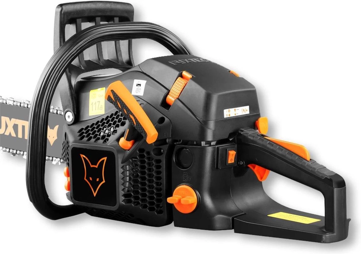 FUXTEC Kettingzaag Benzine - 61,5cc 2-takt - 51cm / 20 Inch Zwaardlengte - Incl. Zaagblad & Ketting - FX-KS262 - Black Edition - Image 2