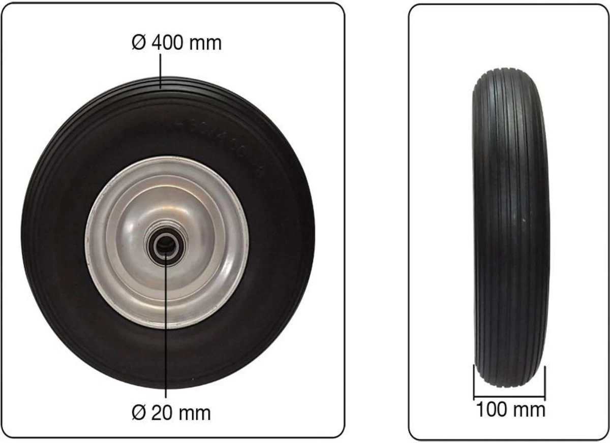 Benson Anti Lek Kruiwagenwiel 4.80 / 4.00-8 Mix Kleur - Image 2
